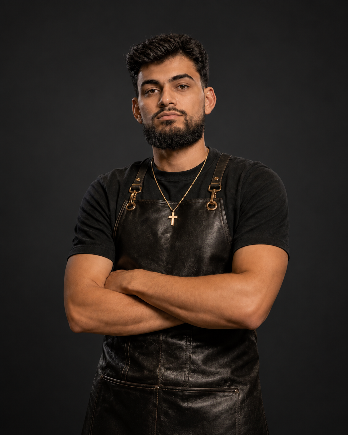 Retrato editorial de barbeiro